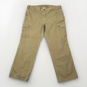 Duluth Trading Co Curvesetter Waistband Cargo Pants Womens Plus Size 18x31 Khaki